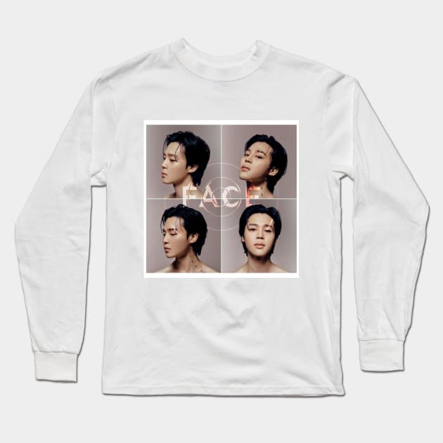 JIMIN BTS (FACE) Long Sleeve T-Shirt by art.deiji